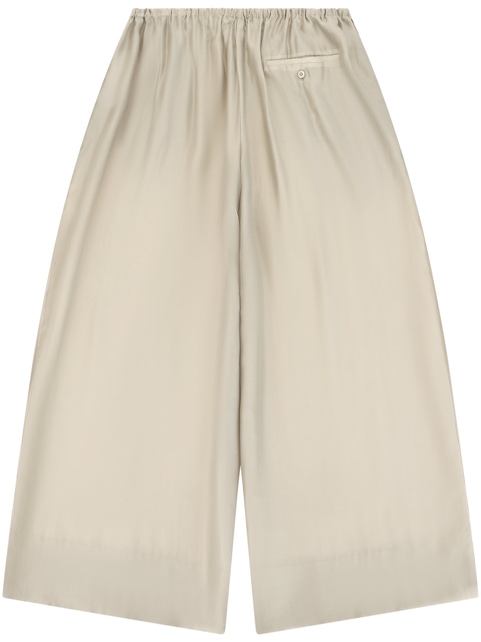 Entire Studios Cropped Wide-Leg Trousers with Elastic Waistband and Drawstring Grijs