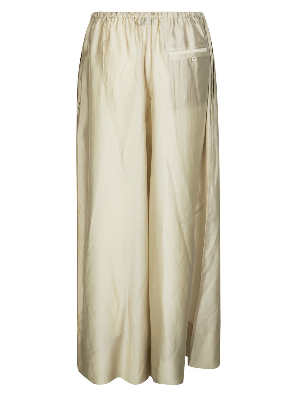 Entire Studios Cropped Elastic Drawstring Wide-Leg Pants Neutraal