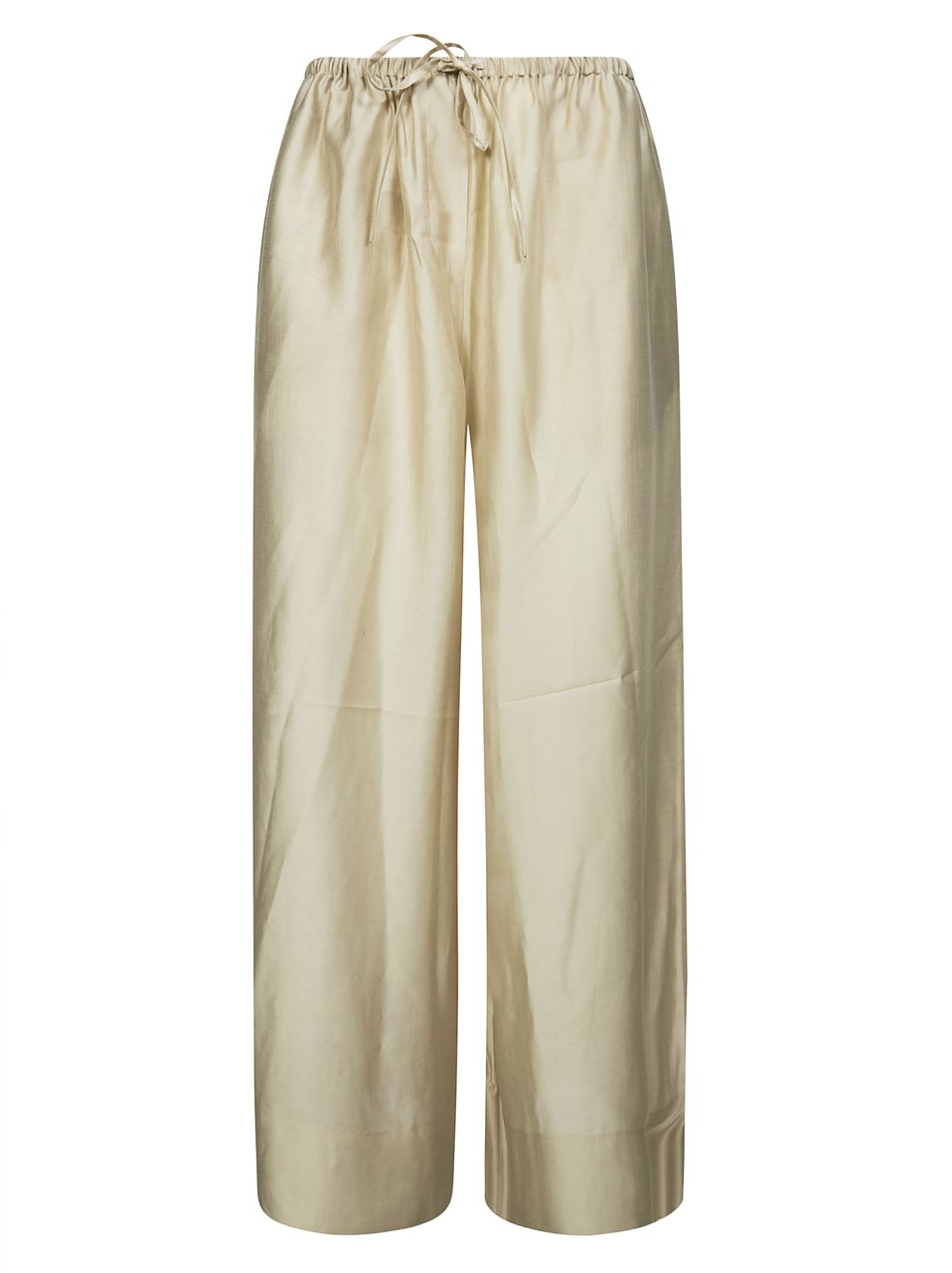 Entire Studios Cropped Elastic Drawstring Wide-Leg Pants Neutraal