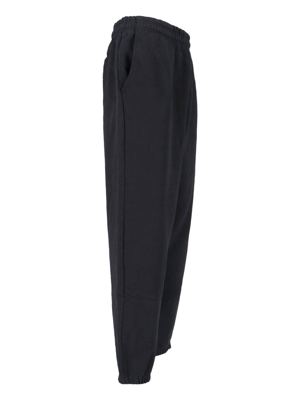 Entire Studios Black Elastic Waistband Cotton Sports Trousers Zwart