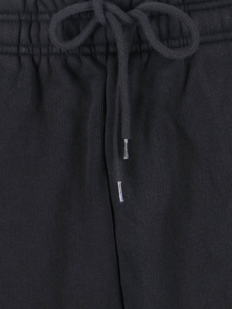 Entire Studios Black Elastic Waistband Cotton Sports Trousers Zwart
