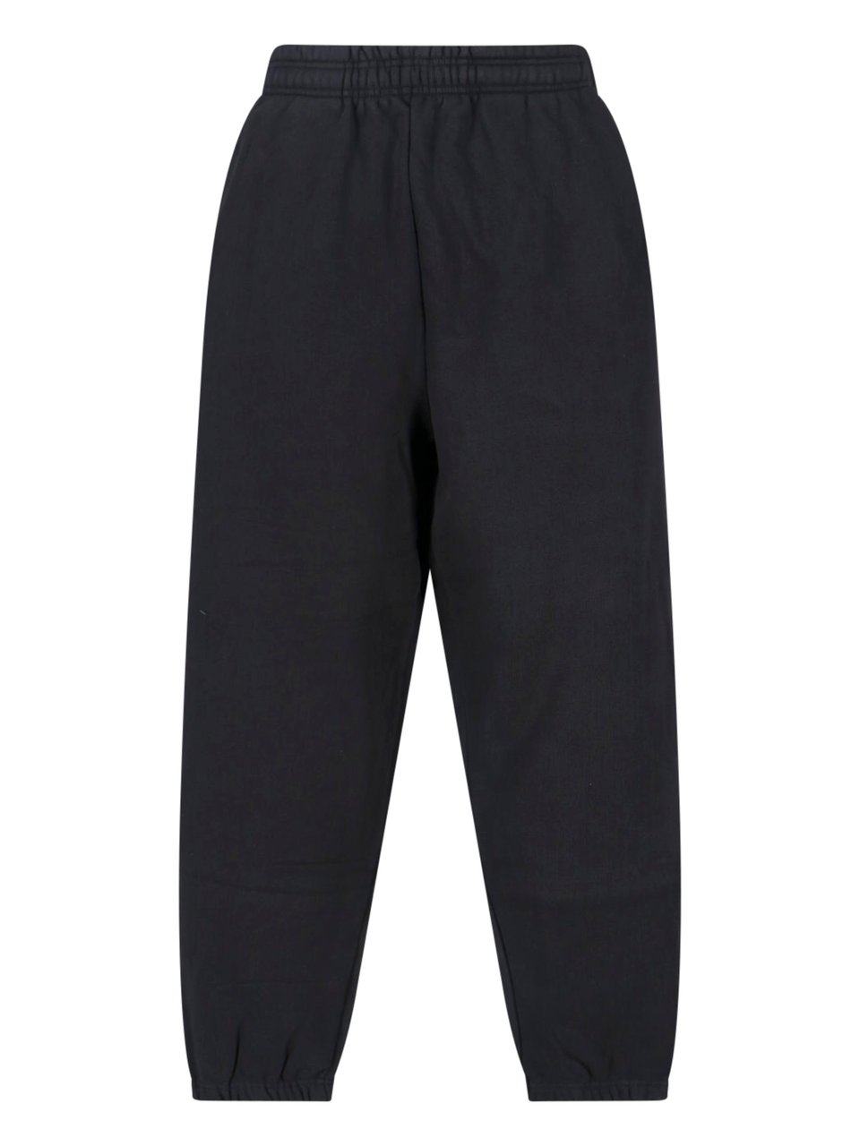 Entire Studios Black Elastic Waistband Cotton Sports Trousers Zwart