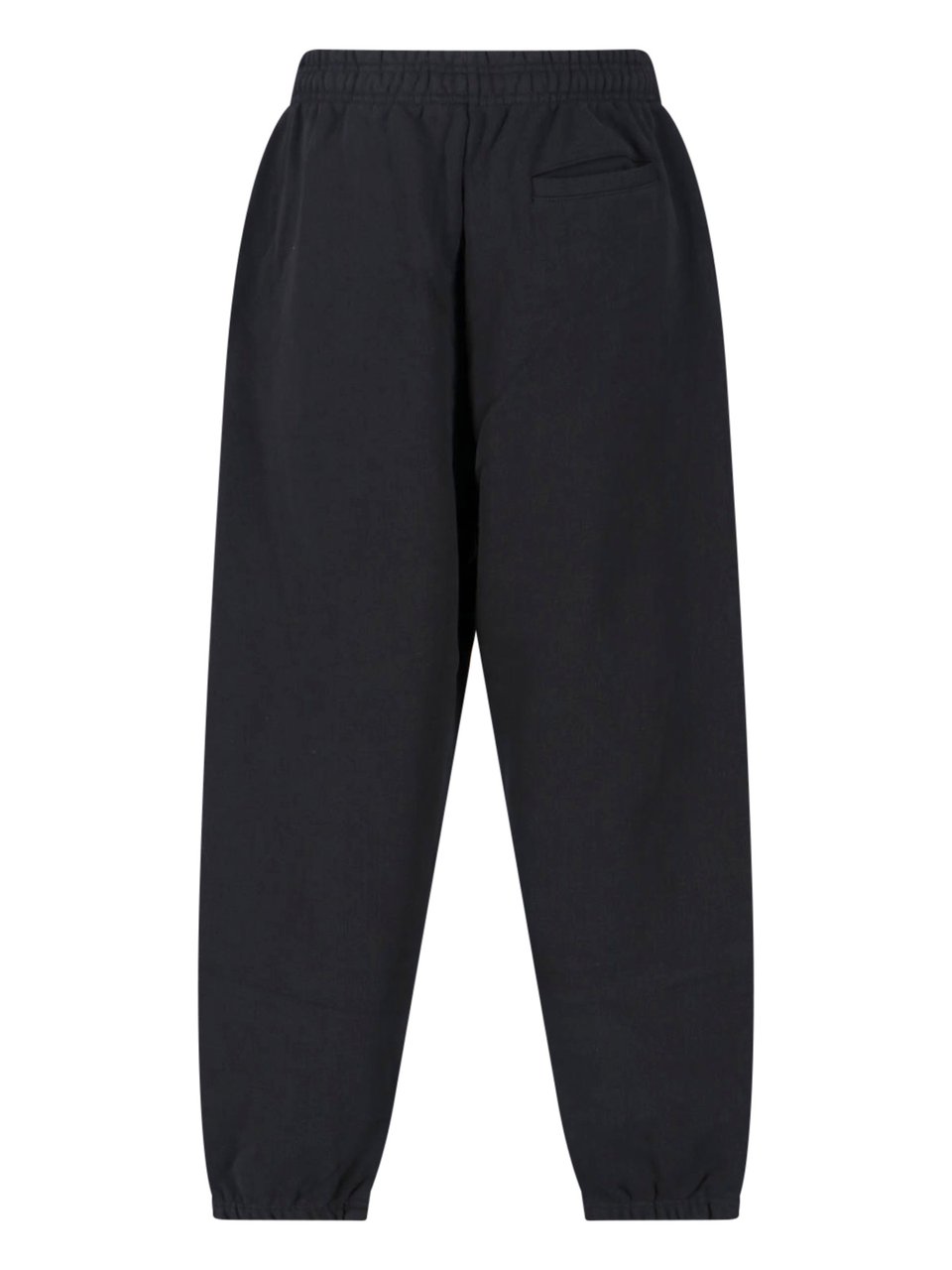 Entire Studios Black Elastic Waistband Cotton Sports Trousers Zwart