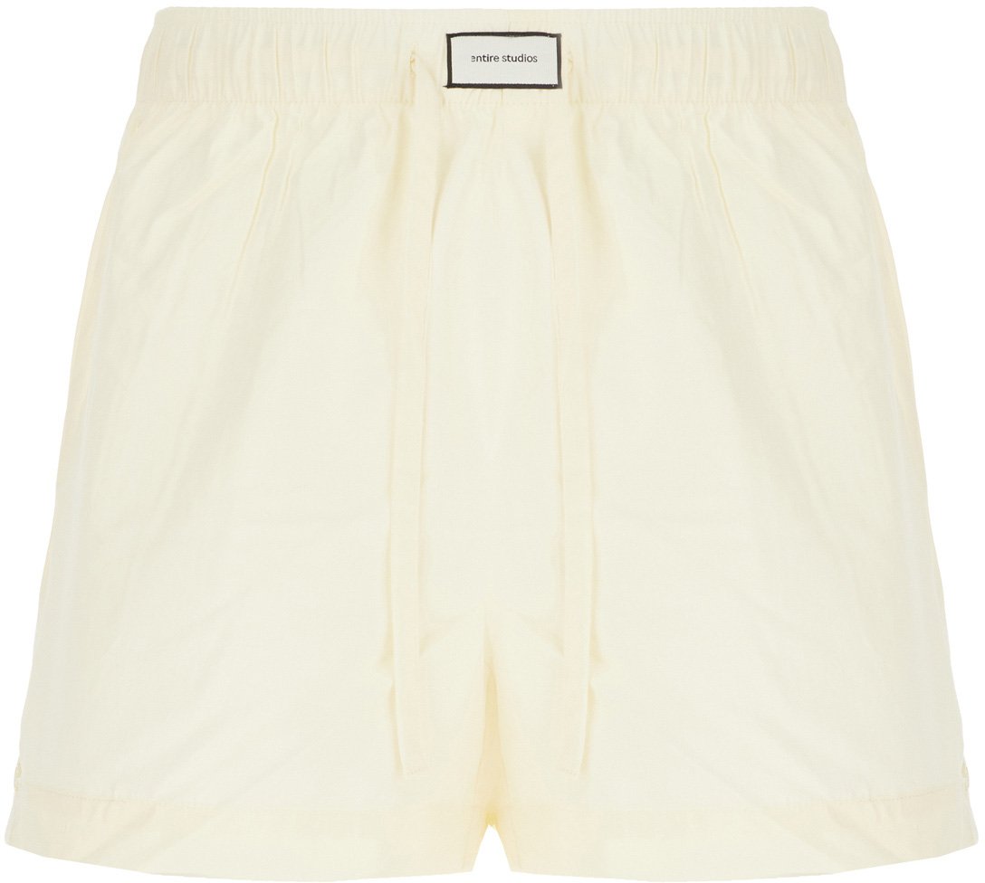 Entire Studios Entire Studios Cream cotton bermuda shorts Geel