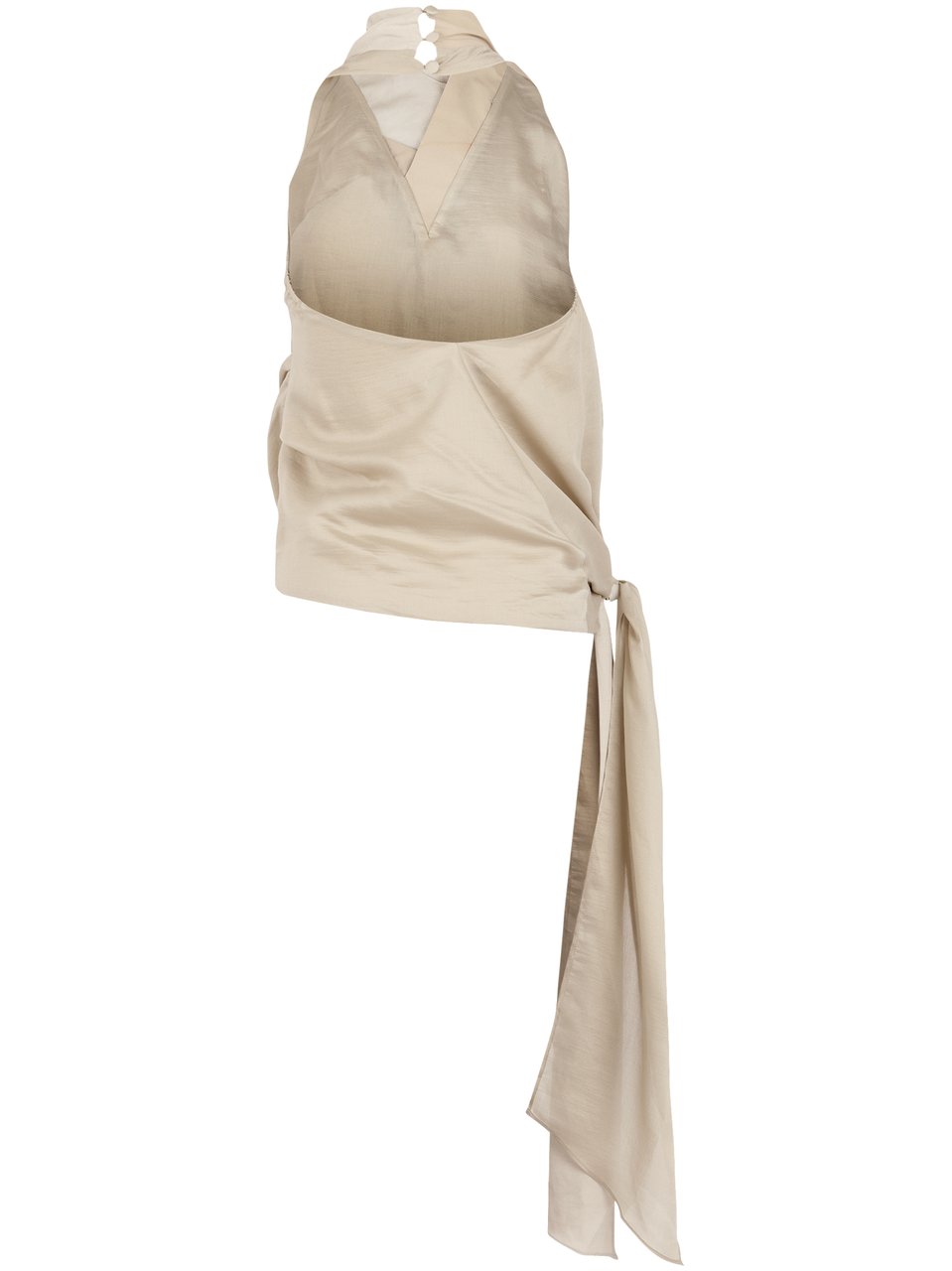 Entire Studios Fluid Top with Asymmetrical Neckline Neutraal