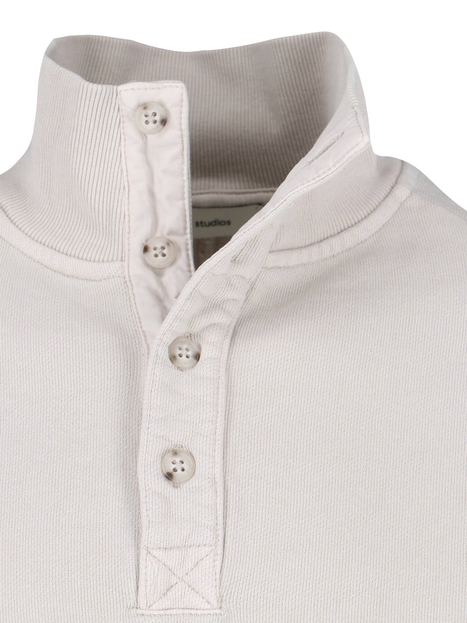 Entire Studios Cream Port High-Collar Cotton Sweatshirt Neutraal