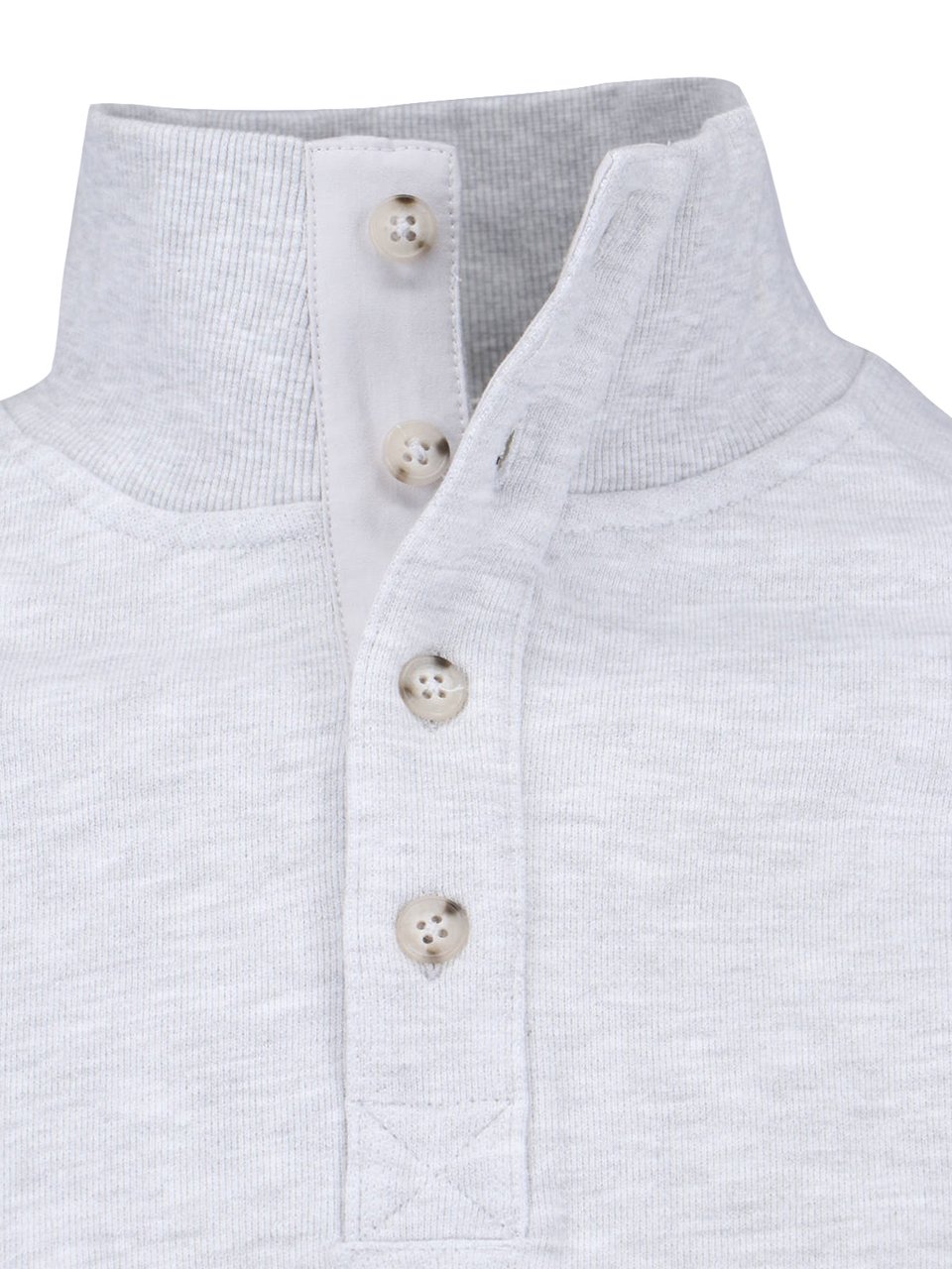 Entire Studios Grey Port High-Collar Cotton Sweatshirt Grijs