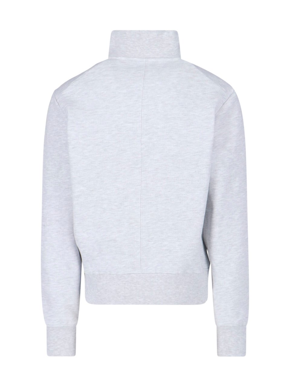 Entire Studios Grey Port High-Collar Cotton Sweatshirt Grijs