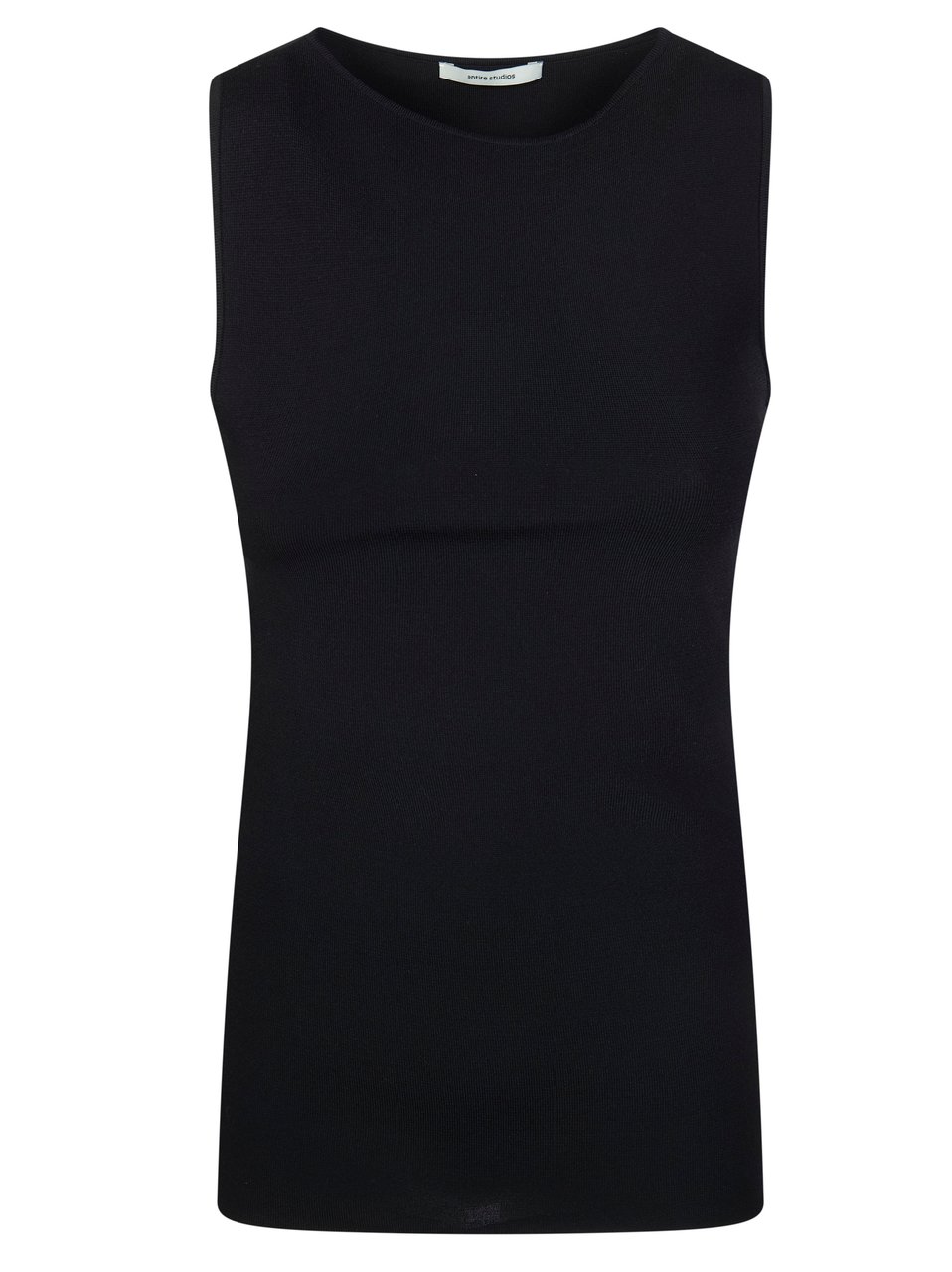 Entire Studios Fitted Sleeveless Boat Neck Top Zwart