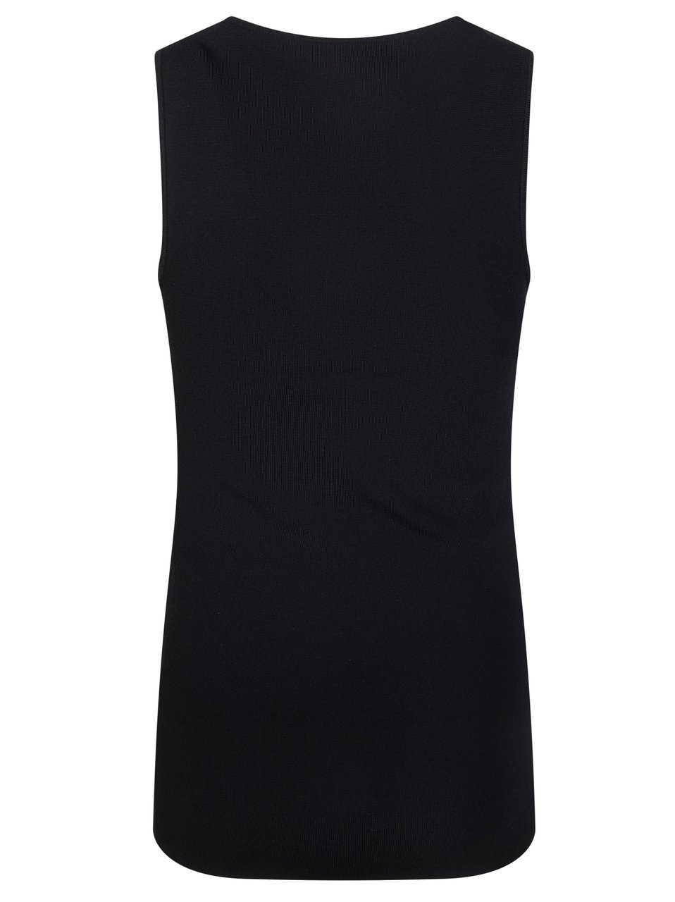 Entire Studios Fitted Sleeveless Boat Neck Top Zwart