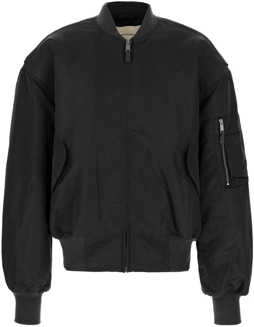 Entire Studios Entire Studios Black nylon padded bomber jacket Zwart