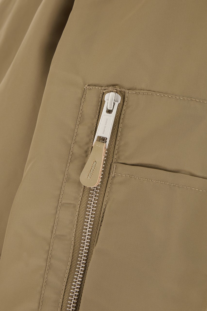Entire Studios Entire Studios Khaki green nylon padded bomber jacket Groen