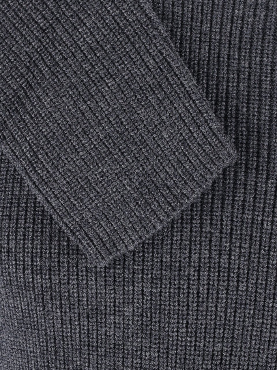 Entire Studios Black Asymmetrical Ribbed Knit Top Grijs