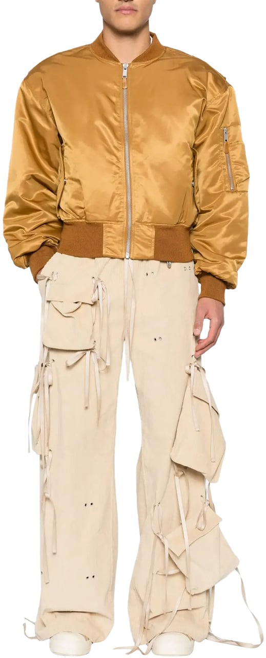Entire Studios Cropped Broad Bomber Spiced Yellow Geel