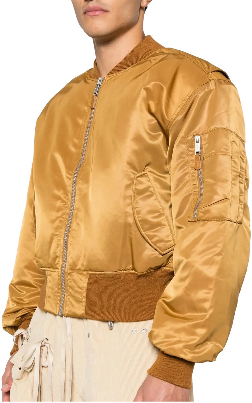 Entire Studios Cropped Broad Bomber Spiced Yellow Geel