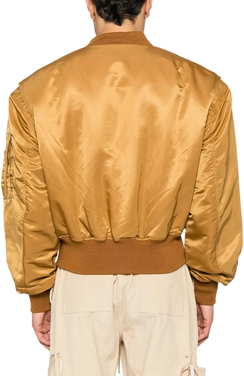 Entire Studios Cropped Broad Bomber Spiced Yellow Geel