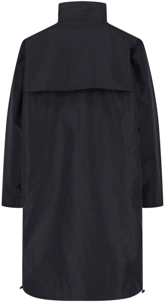Entire Studios Black Minimalist High Collar Jacket Zwart