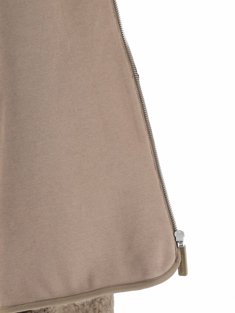 Entire Studios Taupe Cropped Plush Teddy Jacket Bruin