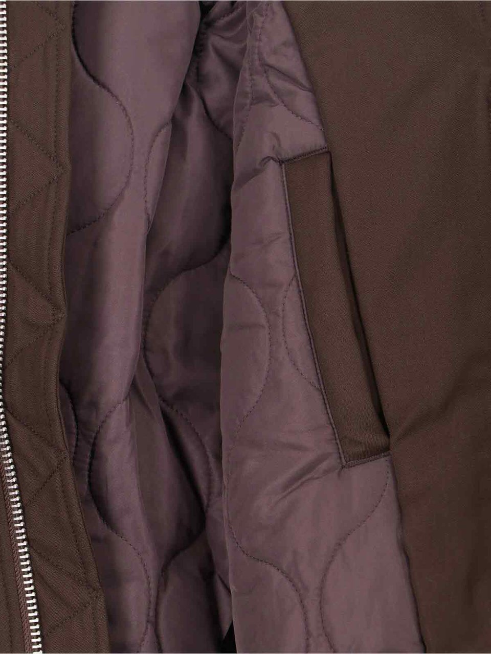 Entire Studios Brown Wool Bomber Jacket with Ribbed Details Bruin
