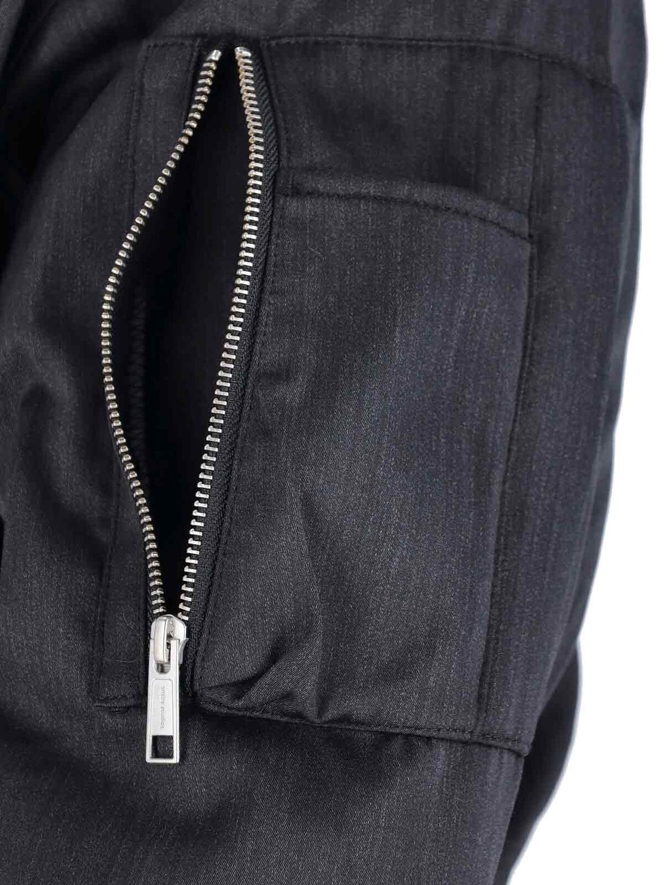 Entire Studios Bomber Jacket with Ribbed Collar Grijs