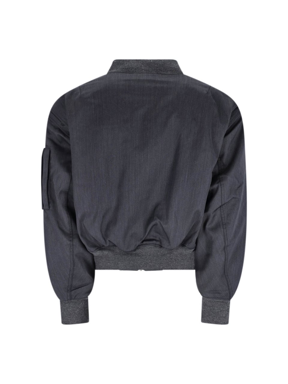 Entire Studios Bomber Jacket with Ribbed Collar Grijs