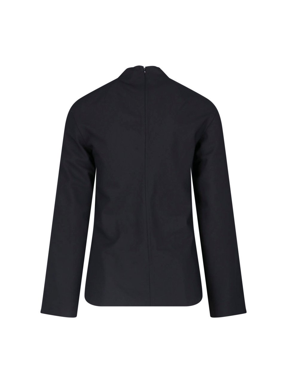 Entire Studios Black High Neck Long-Sleeve Top Zwart