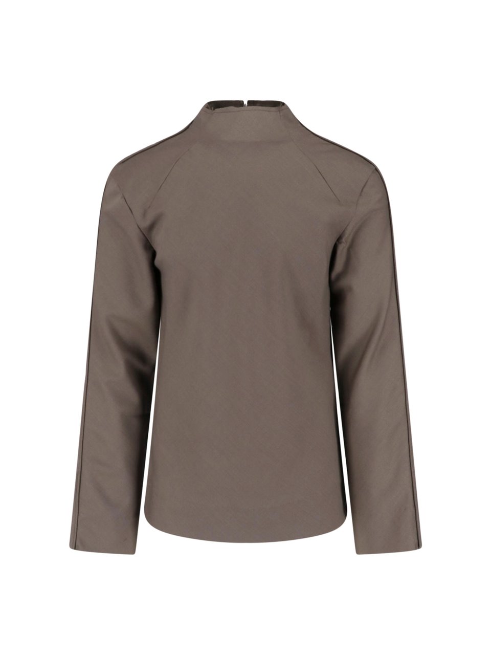 Entire Studios Beige Boxy High Neck Top Neutraal