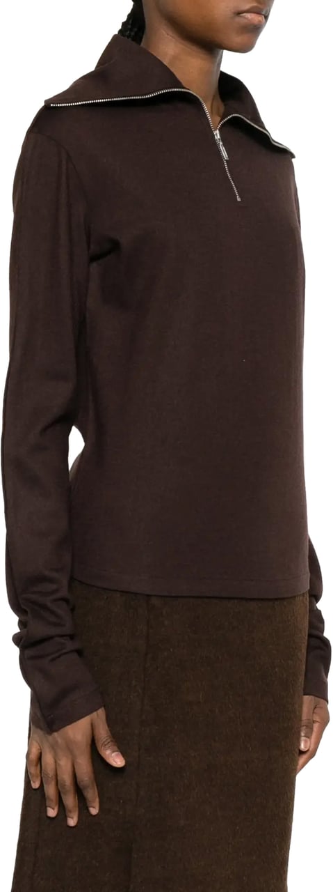 Entire Studios Apex Wool Top Brown Bruin