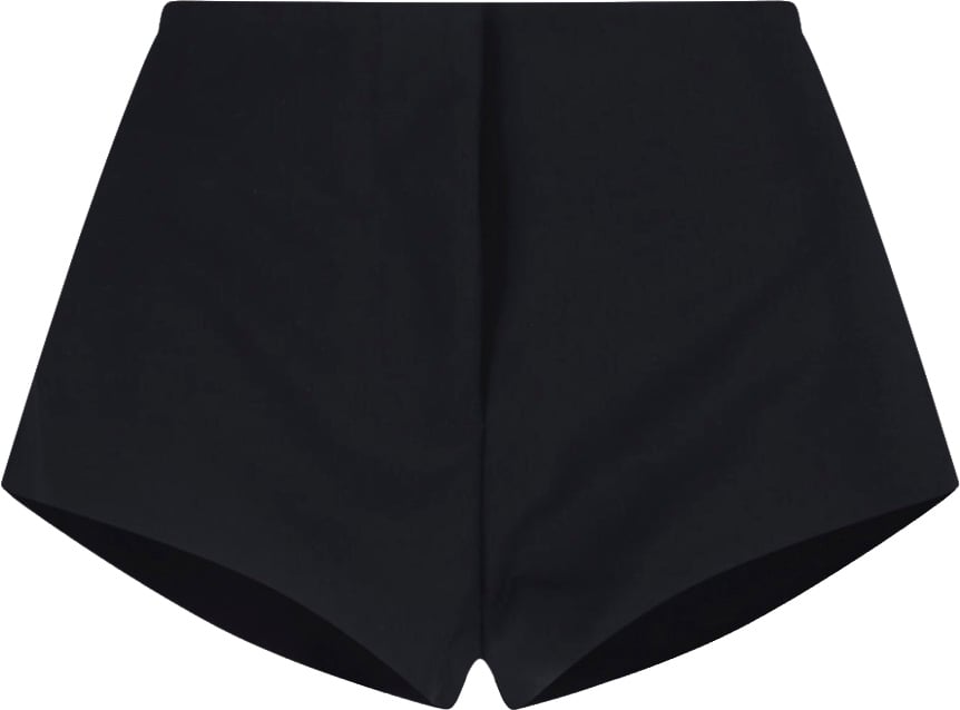 Entire Studios Black Tailored Flared Hem Shorts Zwart
