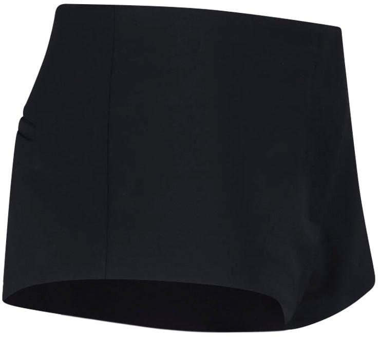 Entire Studios Black Tailored Flared Hem Shorts Zwart