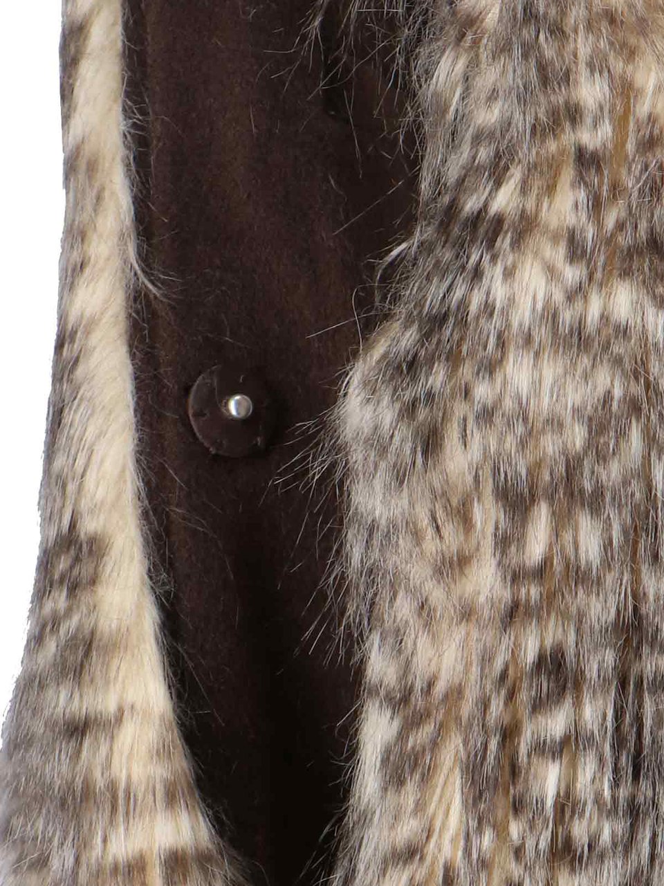 Entire Studios Single-Breasted Faux Fur Coat Neutraal