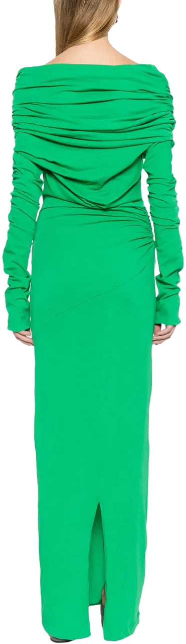 Entire Studios Bound Midi Dress Wool Bottle Green Groen