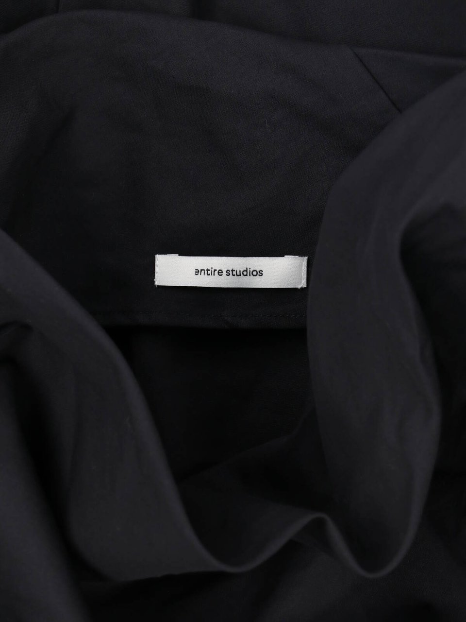 Entire Studios Black Asymmetrical Draped Sculptural Top Zwart