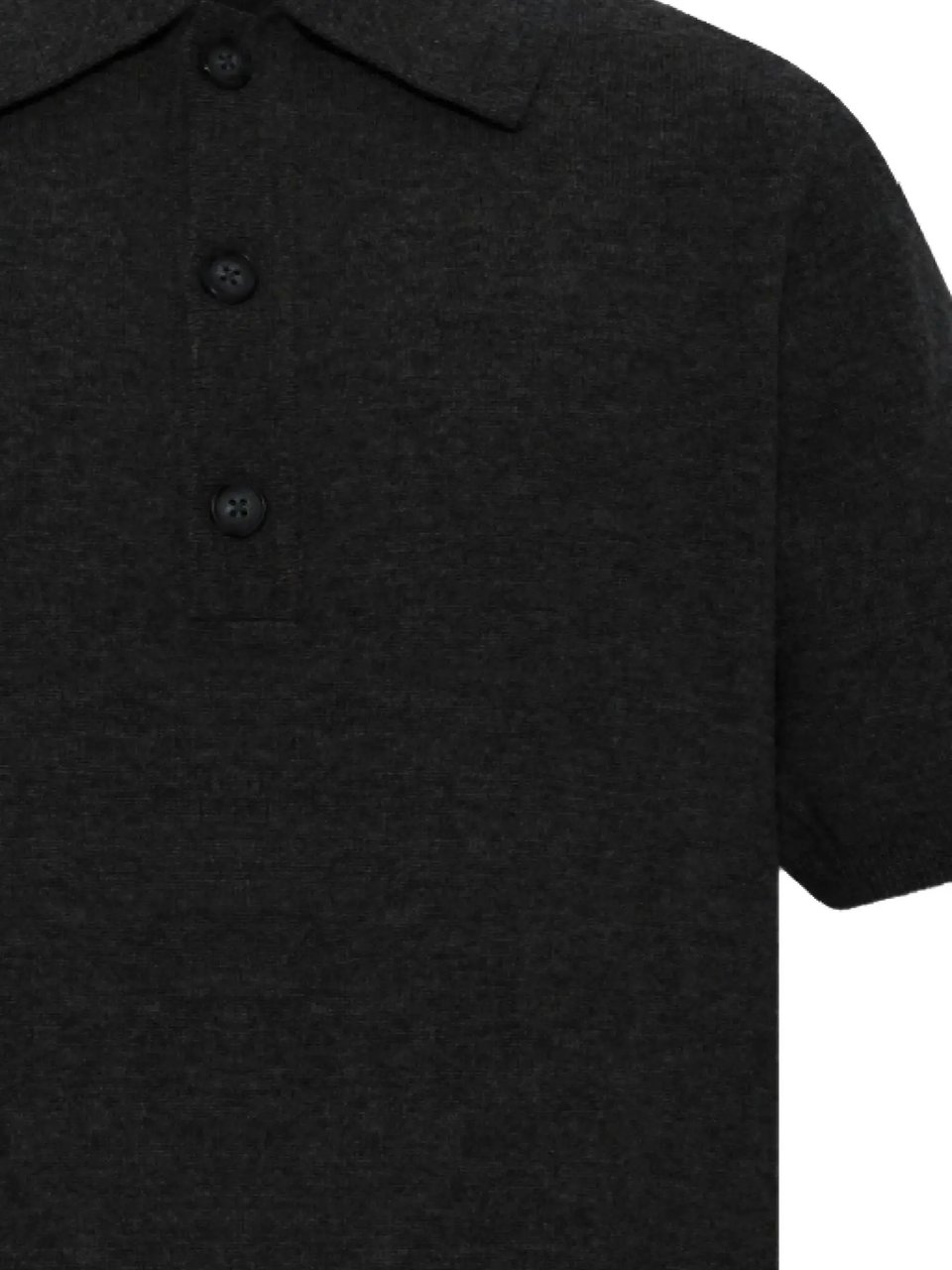 Entire Studios Short Sleeve Knit Polo Black Zwart