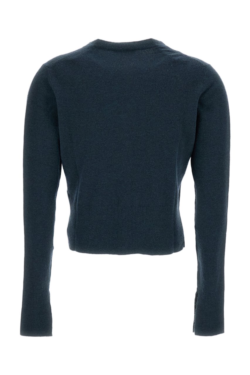 Erdem Floral-Embroidered Fitted Cardigan in Wool-Cashmere Blend Groen