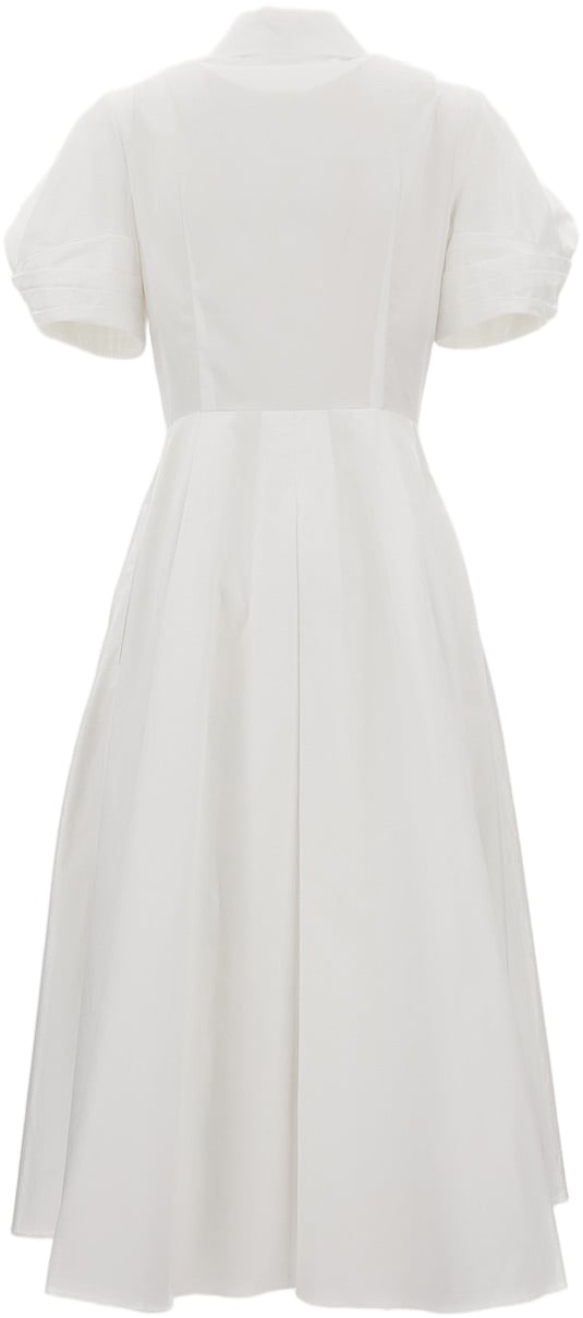Erdem Cotton Midi Dress With Appliqués Wit