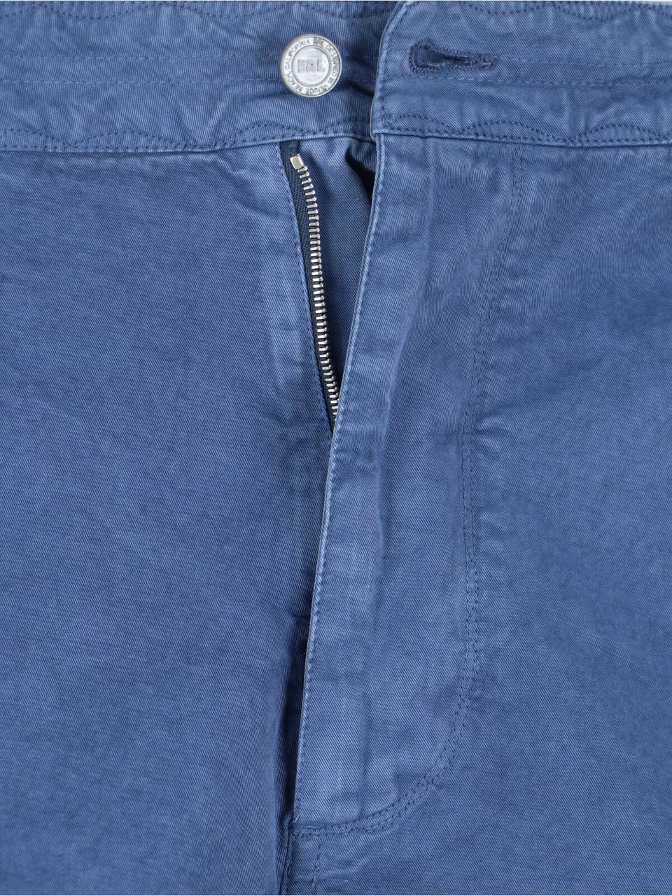 ERL Mid-Waist Blue Cotton Cargo Shorts Blauw
