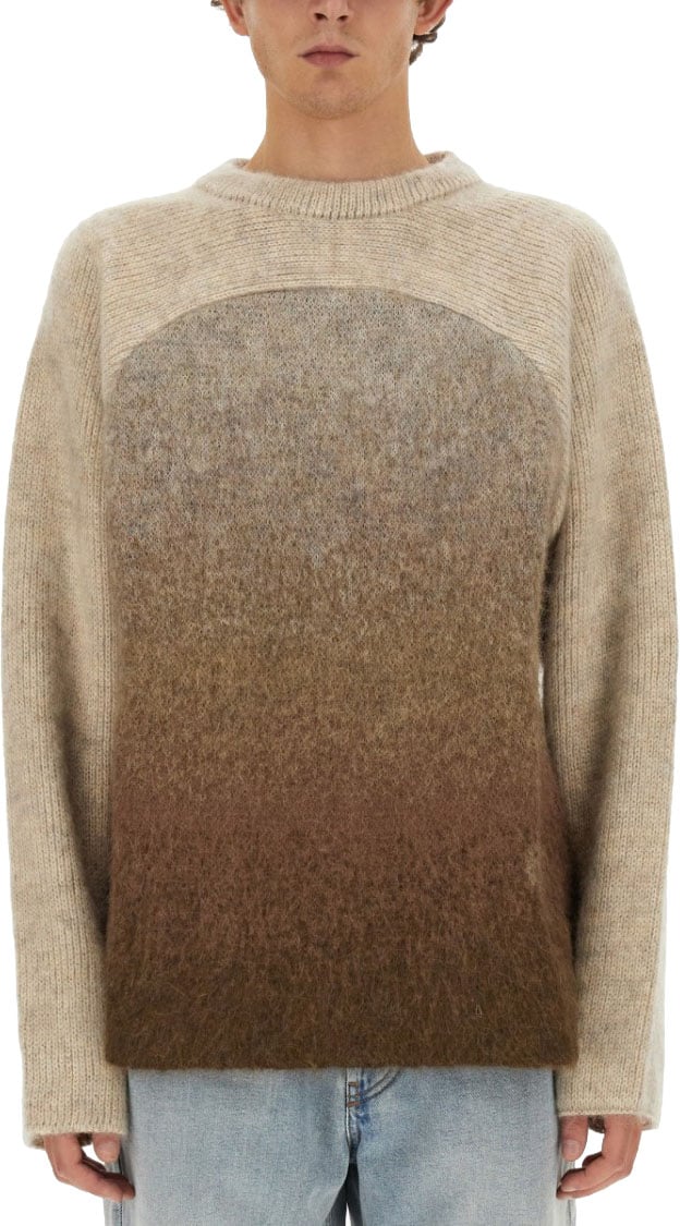 ERL Gradient Mohair Blend Knit With Relaxed Silhouette Bruin