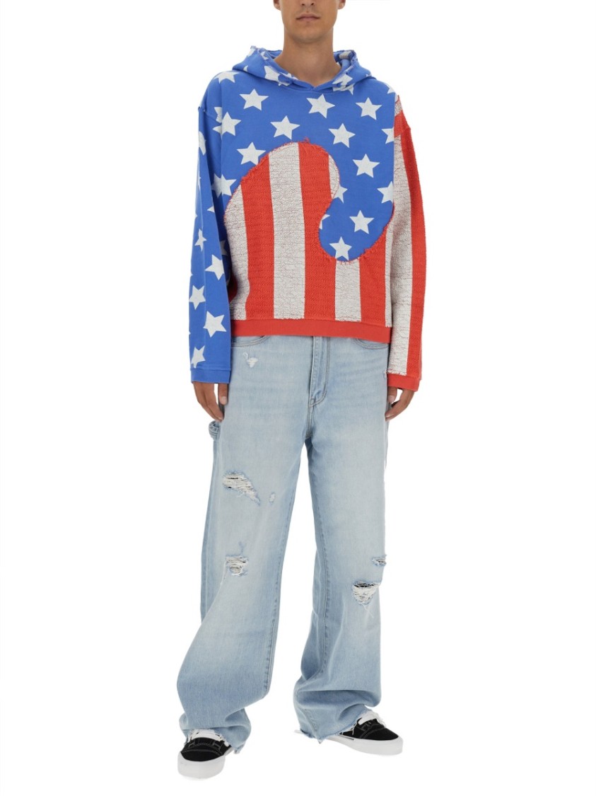 ERL "Stars And Stripes Swirl" Sweatshirt Divers