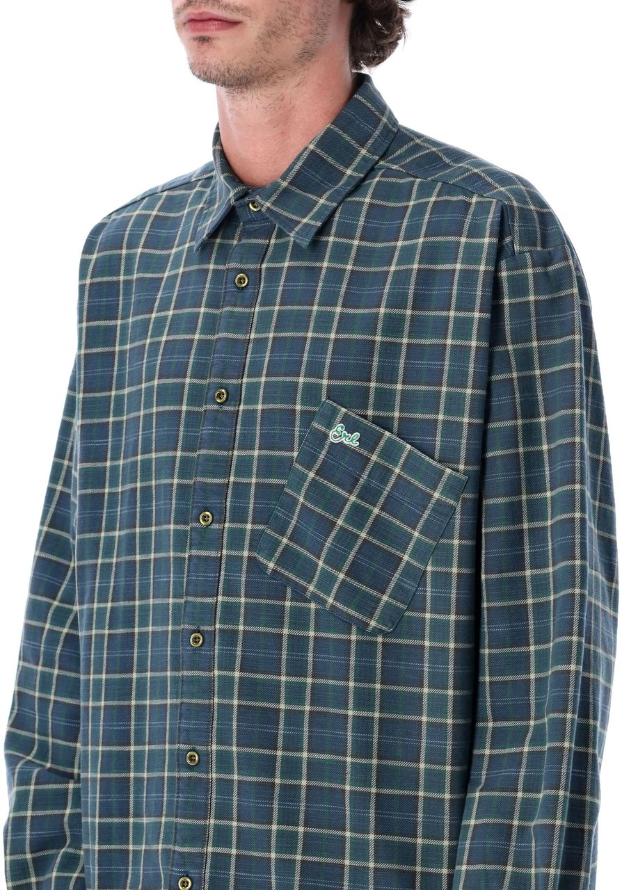ERL Plaid Overshirt Woven Verde Groen