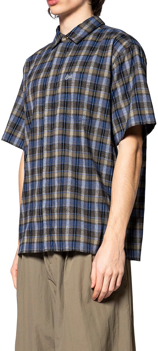 ERL GREY CHECK SHORT SLEEVE SHIRT WOVEN Divers