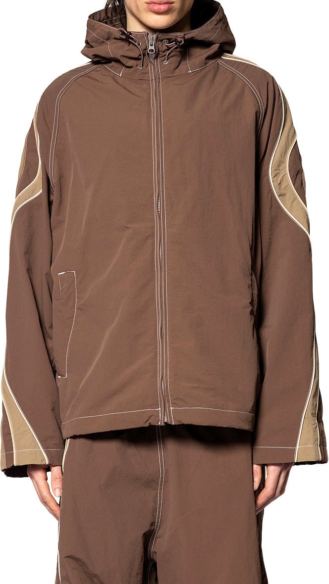 ERL UFO TRACK JACKET WOVEN BROWN Bruin