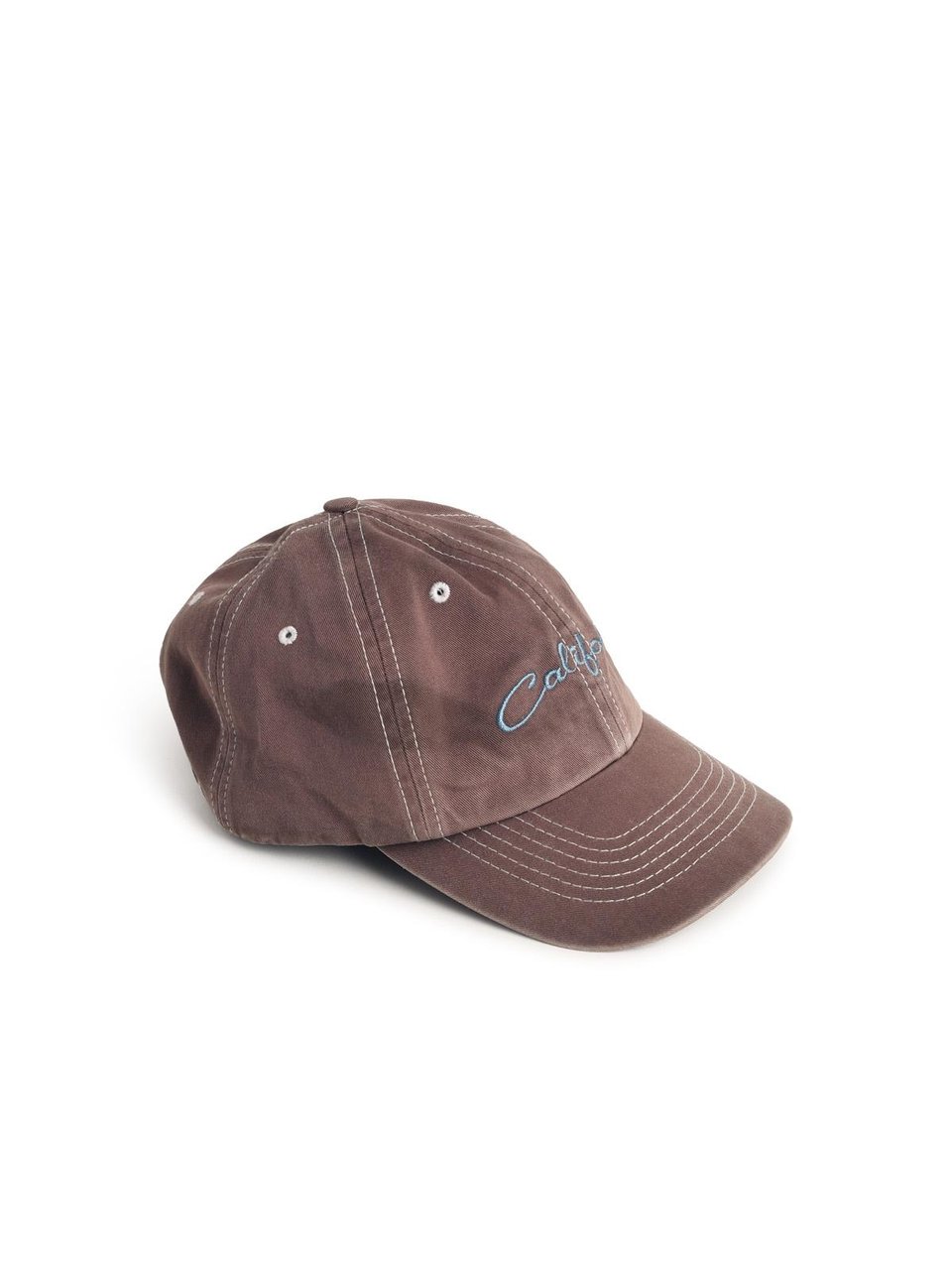 ERL 'California' Brown Cotton Cap Grijs