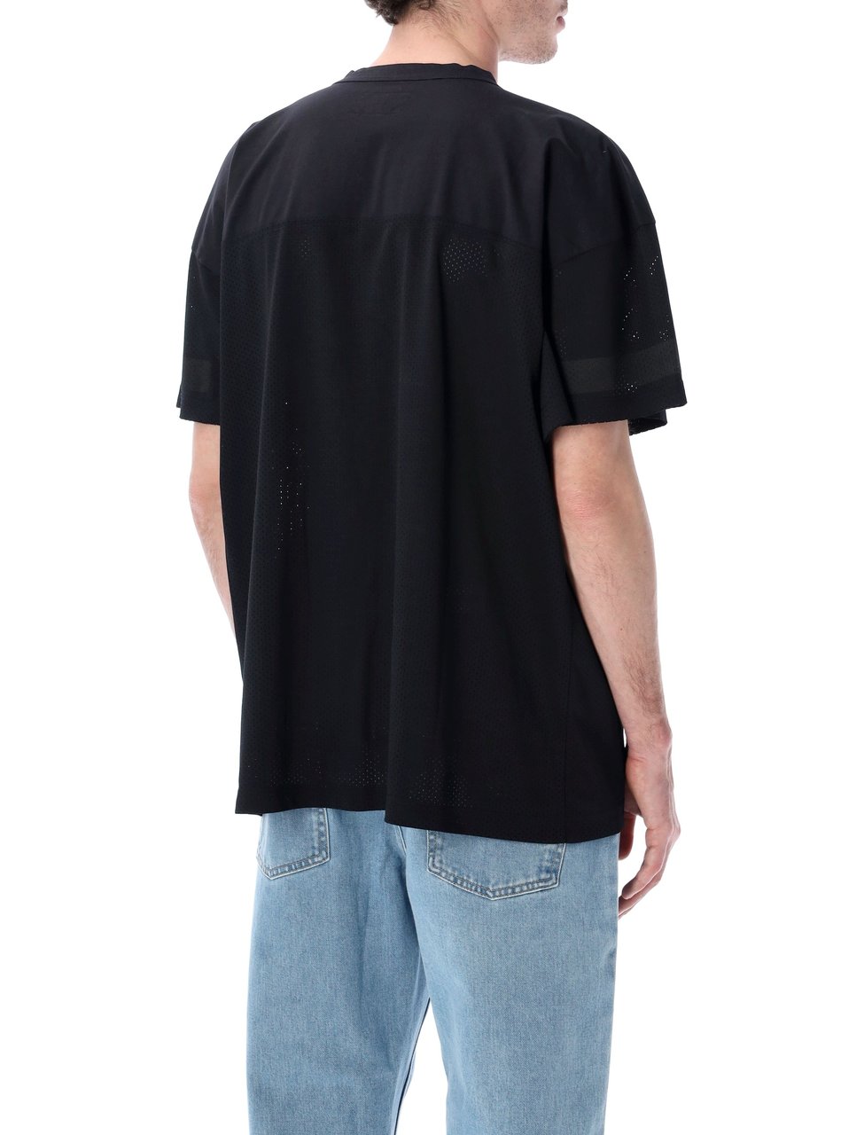 ERL Mesh Football Tee Nero Zwart