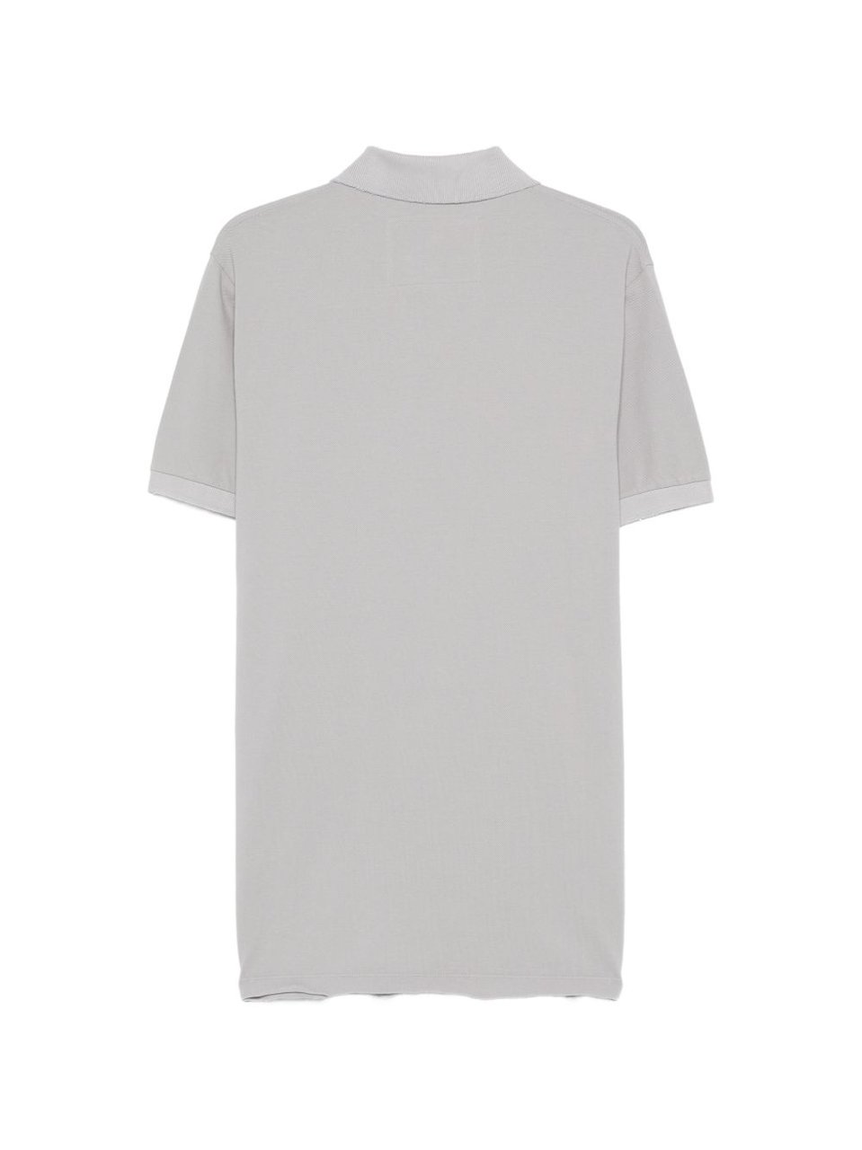 ERL Textured Grey Embroidered Polo Shirt Grijs