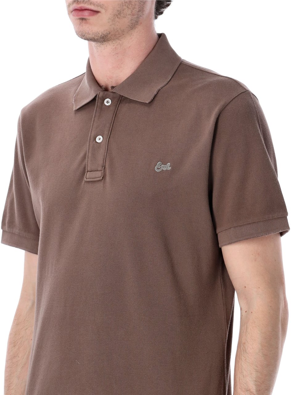 ERL ERL cotton piqué polo shirt Bruin