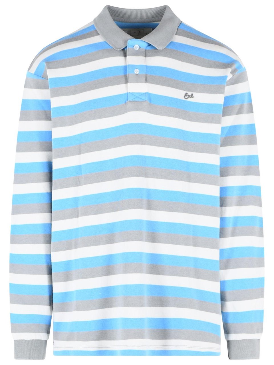 ERL Multicolor Cotton Polo Shirt Grijs