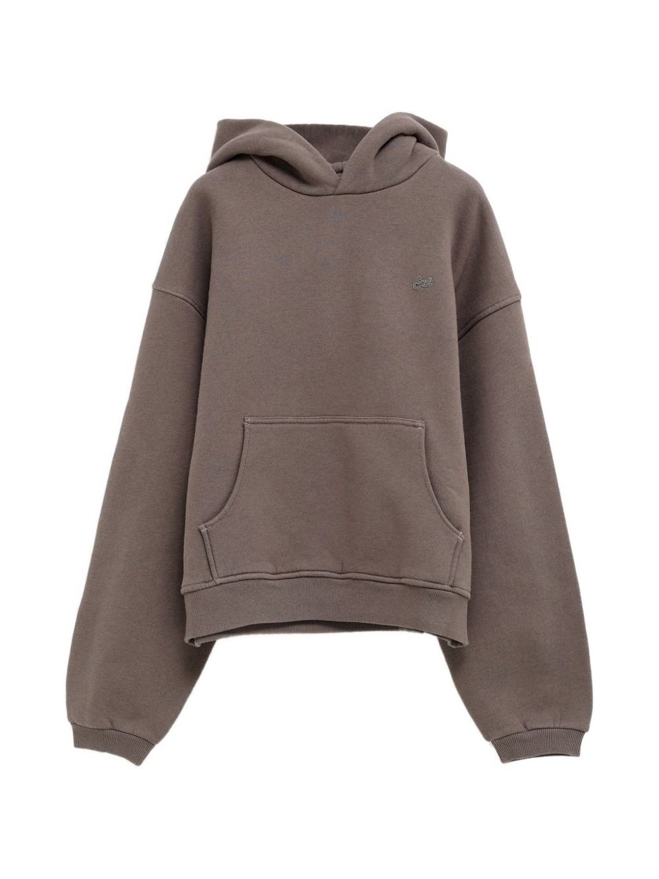 ERL Relaxed-Fit Brown Embroidered Hoodie Grijs