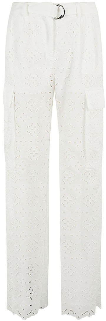 Ermanno Firenze High-Waisted Perforated Pants Wit