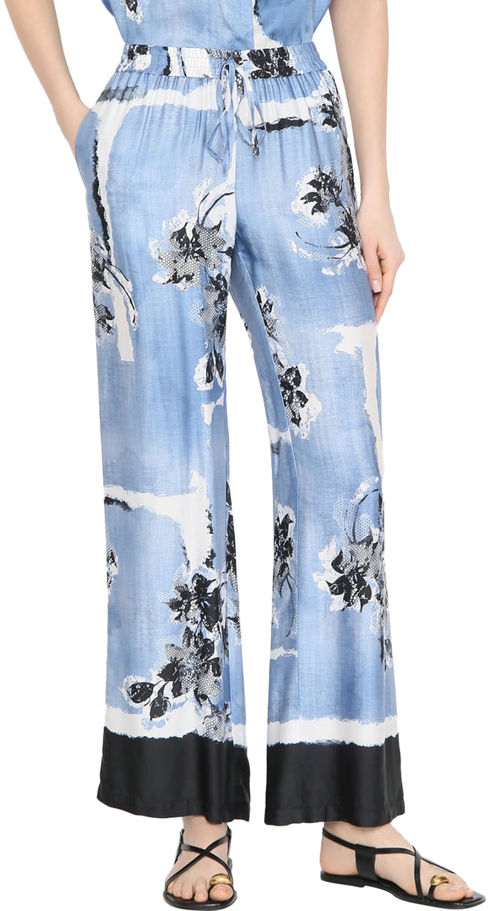 Ermanno Firenze Trousers Blue Blauw
